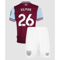 West Ham United Max Kilman #26 Heimtrikotsatz Kinder 2024-25 Kurzarm (+ Kurze Hosen)